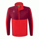 VESTE COUPE-VENT IMPERMÉABLE - ERIMA - SIX WINGS ROUGE/BORDEAUX