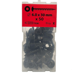 50 VIS PENTURE 6 X 30MM ZINGUÉ NOIR VISWOOD GRIS