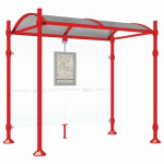 ABRI BUS PROVINCE 2.50 M SANS BARDAGES LAT. AGORA ROUGE 3020 - PROCITY