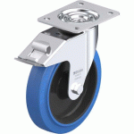 BLICKLE - ROULETTE PIVOTANTE À FREIN Ø 200MM BANDAGE CAOUTCHOUC NR 300KG - LE-POEV 200R-FI-SB