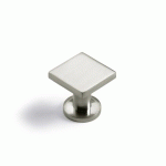 BOUTON DE MEUBLE CARRÉ FOGO - FINITION ASPECT INOX BROSSÉ - PAR 4 HETTICH