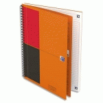 CAHIER OXFORD NOTEBOOK I-CONNECT - COUVERTURE RIGIDE - SPIRALE - 160 PAGES - 18,5 X 25 CM - LIGNE 6 MM