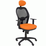 CHAISE JORQUERA AVEC APPUI-TÊTE NOIR/ORANGE - PIQUERAS Y CRESPO