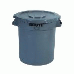 CONTENEUR ROND BRUTE® 38 L GRIS - RUBBERMAID - MANUTAN COLLECTIVITÉS
