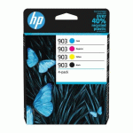 PACK HP 903 1 NOIRE + 3 CARTOUCHES COULEURS POUR IMPRIMANTE JET D