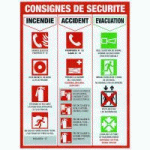 PANNEAU CONSIGNES DE SÉCURITÉ