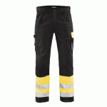 PANTALON HAUTE VISIBILITÉ JAUNE FLUORESCENT/NOIR TAILLE 54C - MANUTAN COLLECTIVITÉS