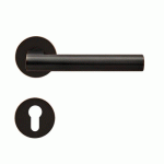 POIGNÉES DE PORTE SUR ROSACES AFFLEURANTES EPL 45 MADEIRA - NOIR BRONZE - CLÉ I KARCHER DESIGN