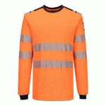 PORTWEST FR736 TEE-SHIRT MANCHES LONGUES MODAFLAME PW3 HV ORANGE/MARINE - TAILLE XL