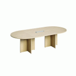 TABLE DE RÉUNION OVALE VISUAL - PIEDS CROIX - 260CM - CHÊNE - ARTARREDI