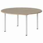 TABLE MALIBU Ø 120 T3 4P STRA ABS CHÊNE 1146/BLC 9016