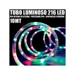 TRADE SHOP TRAESIO - 216 TUBE LUMINEUX LED MULTICOLORE 10 M 3 VOIES INTÉRIEUR/EXTÉRIEUR + CONTRÔLEUR