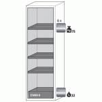 ARMOIRE SÉCURITÉ S-PHOENIX VOL.2-90 S90.196.060.FDAC GRIS - ASECOS