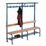 BANCS-VESTIAIRES BOIS 4 PATÈRES AVEC PORTE-SACS 100 CM - ANIS - MANUTAN COLLECTIVITÉS