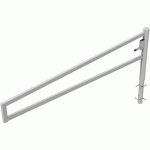 BARRIÈRE CARRÉ PIVOTANTE À BÉTONNER SERRURE PROFILÉE-3000MM - SCHAKE