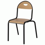 CHAISE MALIBU 4P T5 - ASS/DOS HÊTRE / ACIER NOIR 9005 - MANUTAN EXPERT