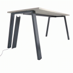 GOULOTTE PASSE-CÂBLES VERTICALE POUR PIEDS ECLA ANTHRACITE