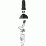 KIT CONDENSATION - GAZ / FIOUL - CHEMILUX PPTL C - 2 EN 1 + COUVRE-CHEMINÉE NOIR UBBINK