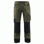 PANTALON DE TRAVAIL PAYSAGISTE VERT ARMÉE/NOIR TAILLE 40C - BLAKLADER