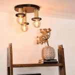 LUCIDE PLAFONNIER ANAKA, ROND À 3 LAMPES
