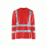 T-SHIRT HAUTE VISIBILITÉ À MANCHES LONGUES ANTI-UV 3381 - ROUGE FLUO - 4XL BLAKLADER
