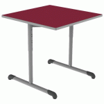 TABLE BANDANA 80X80 T3/T6 DL STRAT POLYU. CERISE GRIS/9006 - MOBIDECOR