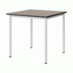 TABLE MALIBU 80X80 T6 4P STRA ANTIB CHÊNE 1146/NOIR BLC 9016 - MANUTAN EXPERT