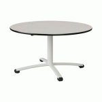 TABLE MALIBU Ø 120 T4 PC STRA BLC SEL W911/NOIR BLC 9016