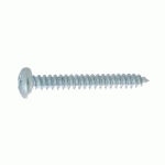 VIS À TÔLE TÊTE CYLINDRIQUE LARGE ACIER ZINGUÉ BLANC DIN 7981 3,9X25 BOÎTE DE 500 - ULTIMA - AFB7981AZ3925