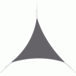 VOILE D'OMBRAGE TRIANGLE 5X5X5M - ARDOISE