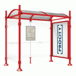 ABRI BUS PROVINCE 2.50 M VITRINE 1 BARD LAT. CITY ROUGE 3020 - PROCITY