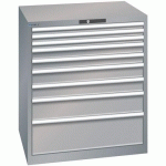 ARMOIRE GRIS PIGEON 870X725X1000 AVEC 9 TIR. 200KG - LISTA