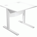 BUREAU DROIT VISUAL VOILE DE FOND - 80 CM - PLATEAU BLANC - ARTARREDI