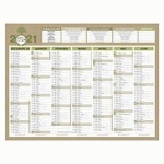 CALENDRIER SEMESTRIEL MURAL 2026 - NATURA - 32 X 42 CM