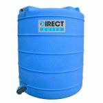 CUVE À EAU DE PLUIE VERTICALE PRÉ-ÉQUIPÉE VANNE DE 13000  L