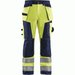 PANTALON ARTISAN HAUTE-VISIBILITÉ - JAUNE/GRIS - D92 - BLAKLADER