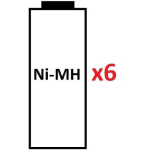 PILES RECHARGEABLES NIMH (X6) DE RECHANGE POUR SÉRIES MFT17XX ET MFT18XX