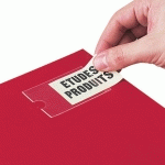 PORTE-ÉTIQUETTES ADHÉSIF 46 X 75 MM 3L TRANSPARENT - BOÎTE DE 60