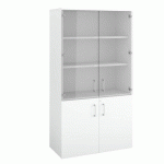 PORTES VERRE ECLA POUR BIBLIOTHÈQUE HAUTE ECLA L 100 X H 182 CM- LOT DE 2