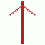 POTELET PROVINCE Ø76 MM CHAINES 2 ANNEAUX CITY ROUGE 3020 - PROCITY
