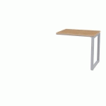 RETOUR P/TABLE OFFICE PRO PIED CARRE 80X60 CM CHÊNE PIED ALU