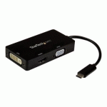 STARTECH.COM 4K USB C TO HDMI, VGA & DVI MULTI PORT VIDEO DISPLAY ADAPTER FOR MAC / WINDOWS LAPTOP & MONITOR (CDPVGDVHDBP) - ADAPTATEUR VIDÉO - HDMI / DVI / VGA / USB - 15 CM