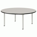 TABLE MALIBU Ø 120 T1 4P STR ANTIB BLC SE W911/NOIR BLC 9016