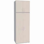 ARMOIRE 2 PORTES BATTANTES 80 X 243 CM T.2318 - MANUTAN