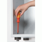 ARMOIRE PORTES COULISSANTES - BANDE-3 CASES-BLANC-BLANC - HAMMERBACHER