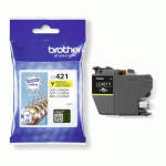 BROTHER CARTOUCHE LC421Y JAUNE POUR IMPRIMANTE JET D