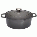 COCOTTE EN FONTE RONDE 24 CM CAVIAR SUBLIME CHASSEUR