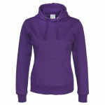 COTTOVER SWEATSHIRT À CAPUCHE FEMME - CERTIFIÉ GOTS VIOLET - TAILLE M