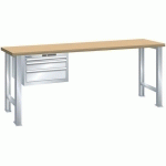 ÉTABLIS GRIS CLAIR 2000X700X890 CAP. 360KG ET 3 TIR. 75KG - LISTA