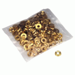 RONDELLES CUVETTES EMBOUTIES LAITON POLI - SACHET DE 100 PIÈCES - POUR VIS Ø4 BRICOZOR